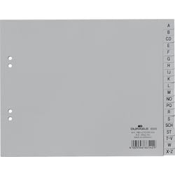 Onglets alphabétiques durables 6500 20 onglets 4 trous gris