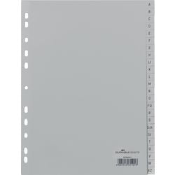 Onglets alphabétiques durables 6508 24 onglets 11 trous gris