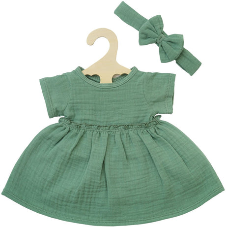 Robe de poupée Heless verte à volants, 28-35 cm