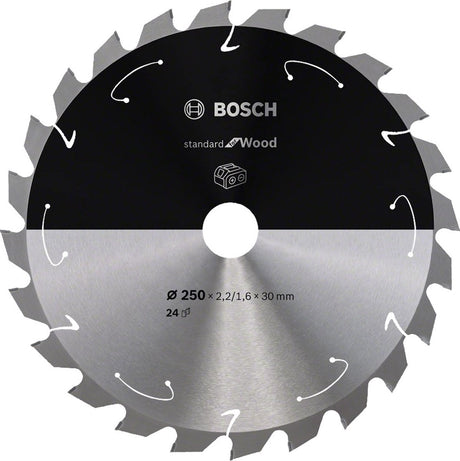 Bosch professionnel standard pour lame de scie circulaire à bois 250 x 30 x 2,2 mm 24 dents (2608837727)