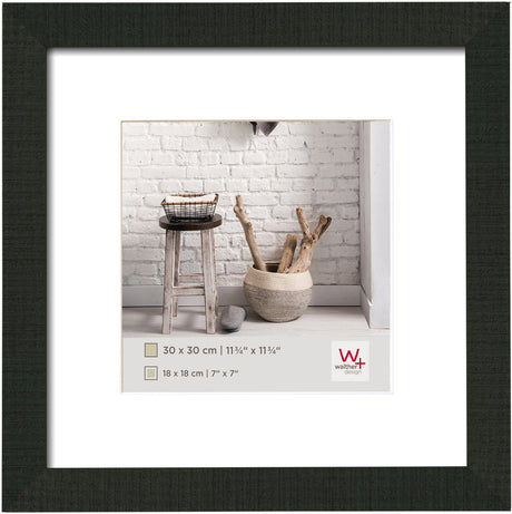 Walther home - cadre en bois - format photo 30x30 cm - noir