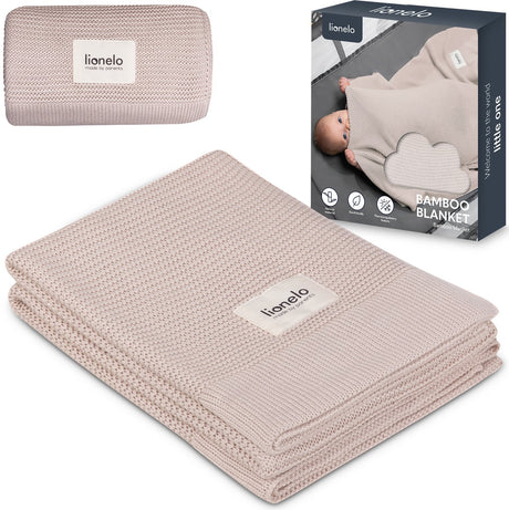 Couverture en bambou Lionelo - couverture pour bébé de luxe - hypoallergénique - antibactérienne - antifongique - 100% coton de bambou - thermorégulatrice - douce et respirante - durable - lavable - dès la naissance - 100×75 cm