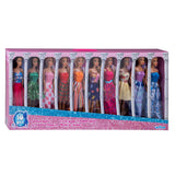 Fashion doll set, set of 10