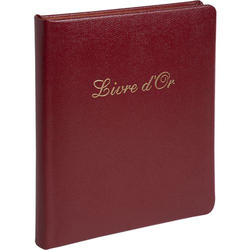 Gastenboek exacompta 4715e rood karton, leer