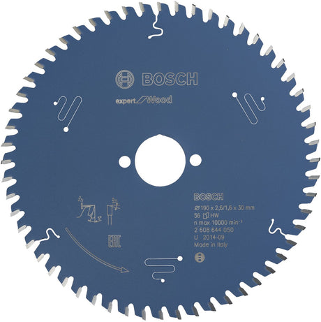 Lame de scie circulaire Bosch expert pour le bois 184x30x2,6 1,6x56 t