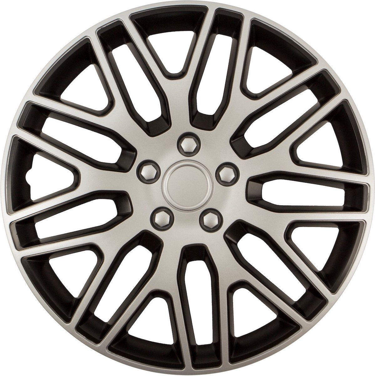 Versaco enjoliveurs dakar argent noir 14 pouces - set (4 pièces)