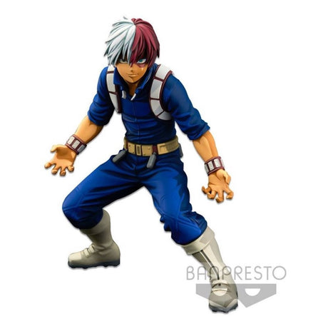 Banpresto co., ltd. my hero academia - banpresto world figure colisée modeling academy - pièce super master stars - shoto todoroki (deux dimensions) figurine 21 cm