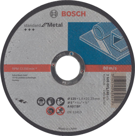 Bosch Prof. Plat de collations métal droit 125 mm