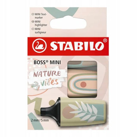 Stabilo boss mini - surligneur - naturevibes - étui avec 3 couleurs