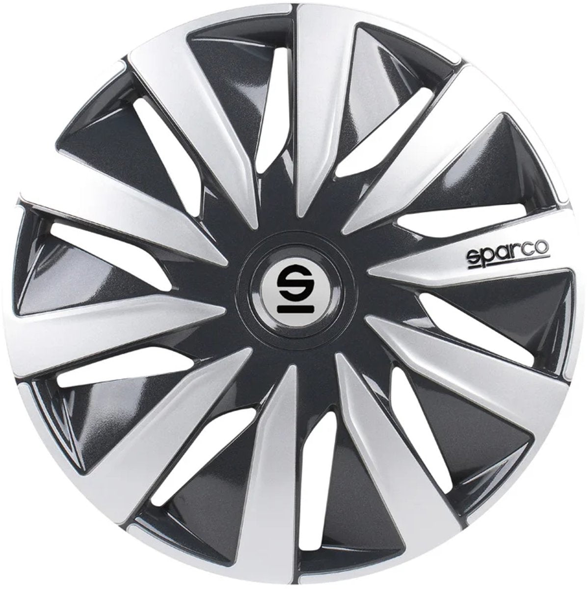 SPARCO HUBCAPS LAZIO 14 pouces Gray Silver Set de 4