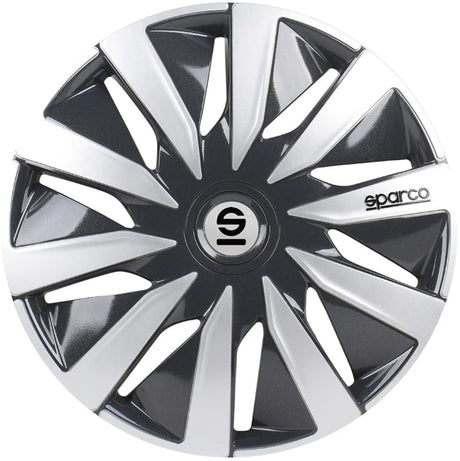 SPARCO HUBCAPS LAZIO 14 pouces Gray Silver Set de 4