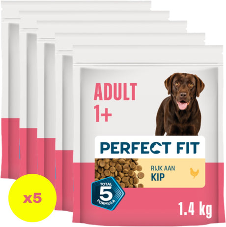 Nourriture pour chien Perfect Fit - adulte - poulet - 5x 1,4kg