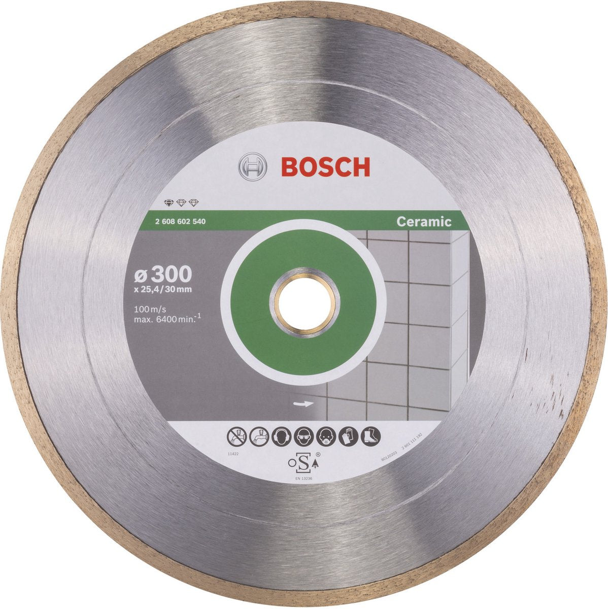 Bosch - disque à tronçonner diamanté standard pour céramique 300 x 30+25,40 x 2 x 7 mm
