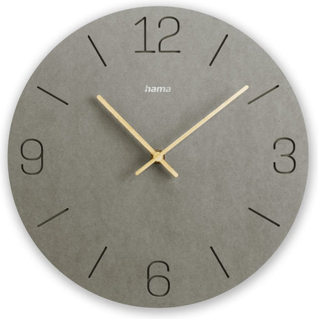 Horloge murale Hama - Crète - Quartz - Analogique - Grise