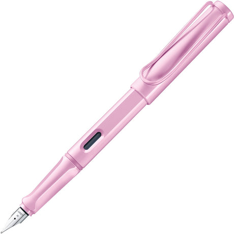 Stylo plume Lamy Safari rose clair | rose clair (édition spéciale) | plume en acier poli à poignée ergonomique ef | plastique asa robuste | y compris cartouche bleue t 10