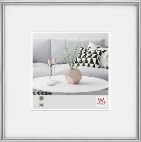 Walther Galeria - cadre en plastique - format photo 40x40 cm - argent