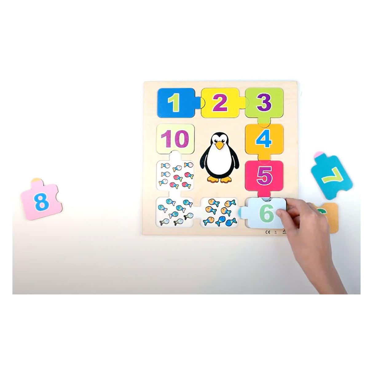 Puzzle en relief Rolf 10 petits poissons, 10 pcs.