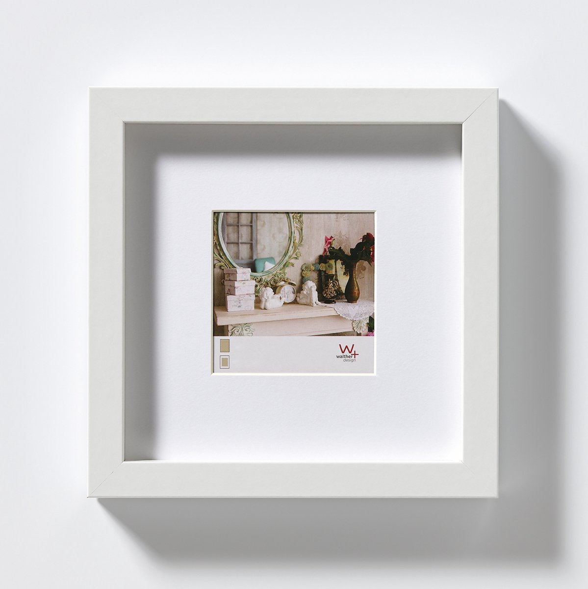 Walther Stockholm - cadre en bois mdf - format photo 20x20 cm - blanc