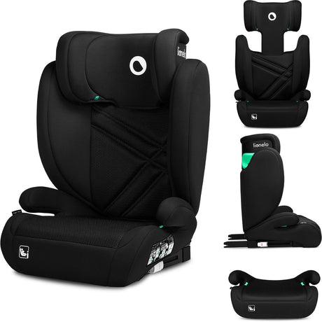Siège auto Lionelo Hugo i-size – 100-150 cm – ceinture isofix – appui-tête réglable – protection latérale avancée – mousse à mémoire de forme – rembourrage lavable – grandit avec vous – siège confortable – norme i-size r129