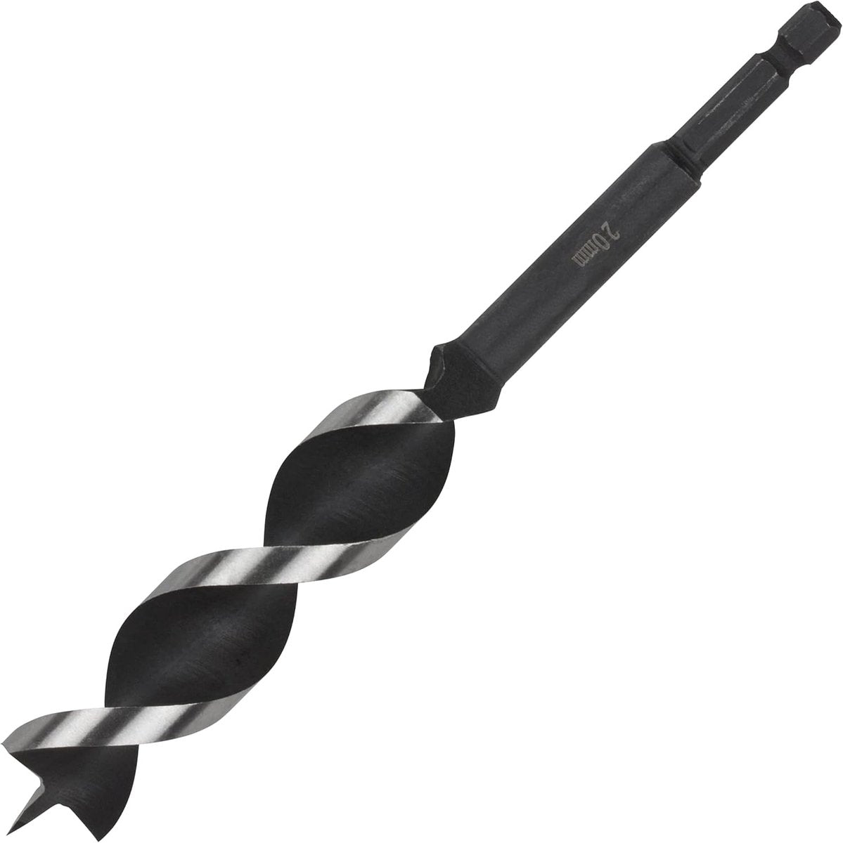 Wolfcraft - Foret serpent 20 mm pour poutres en bois - 165 mm - Foret à bois à tige hexagonale - hex - Foret pour bois - 7138000
