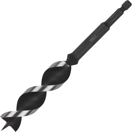 Wolfcraft - Foret serpent 20 mm pour poutres en bois - 165 mm - Foret à bois à tige hexagonale - hex - Foret pour bois - 7138000