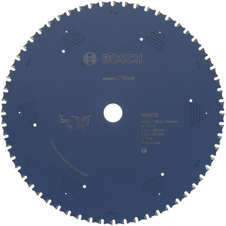 Bosch lame de scie circulaire expert pour acier 305 x 25,4 x 2,2 mm, 60