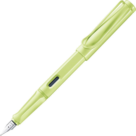 Stylo plume Lamy Safari Springgreen | poignée ergonomique | en plastique | plume en acier f | avec cartouche d'encre bleue T 10 – droitier