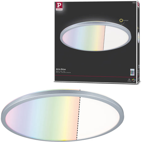 Paulmann panneau LED atria brille rétroéclairage rond 420 mm 20w 2200lm rgbw chrome mat dimmable