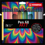 Stabilo Pen 68 Arty Felt -Tip Pens 24 pièces