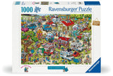 Ravensburger puzzle station de vacances 1 - puzzle de dessin animé de camping 1000 pièces.