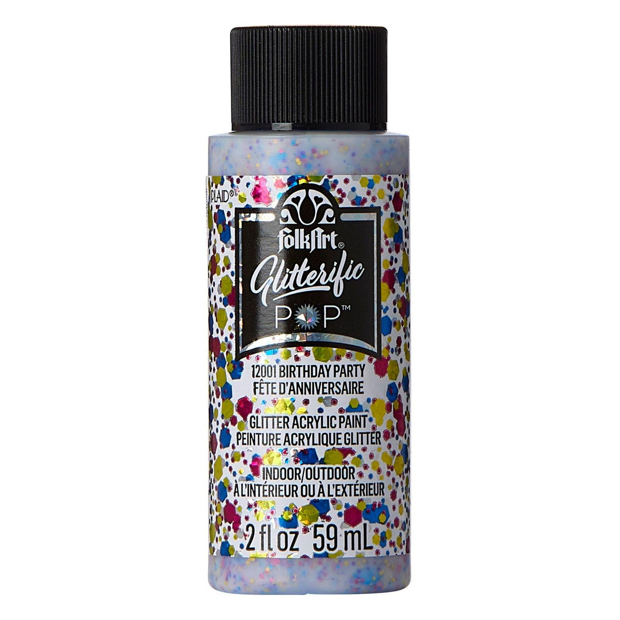 Folkart • peinture acrylique pop scintillante fête d'anniversaire 59 ml