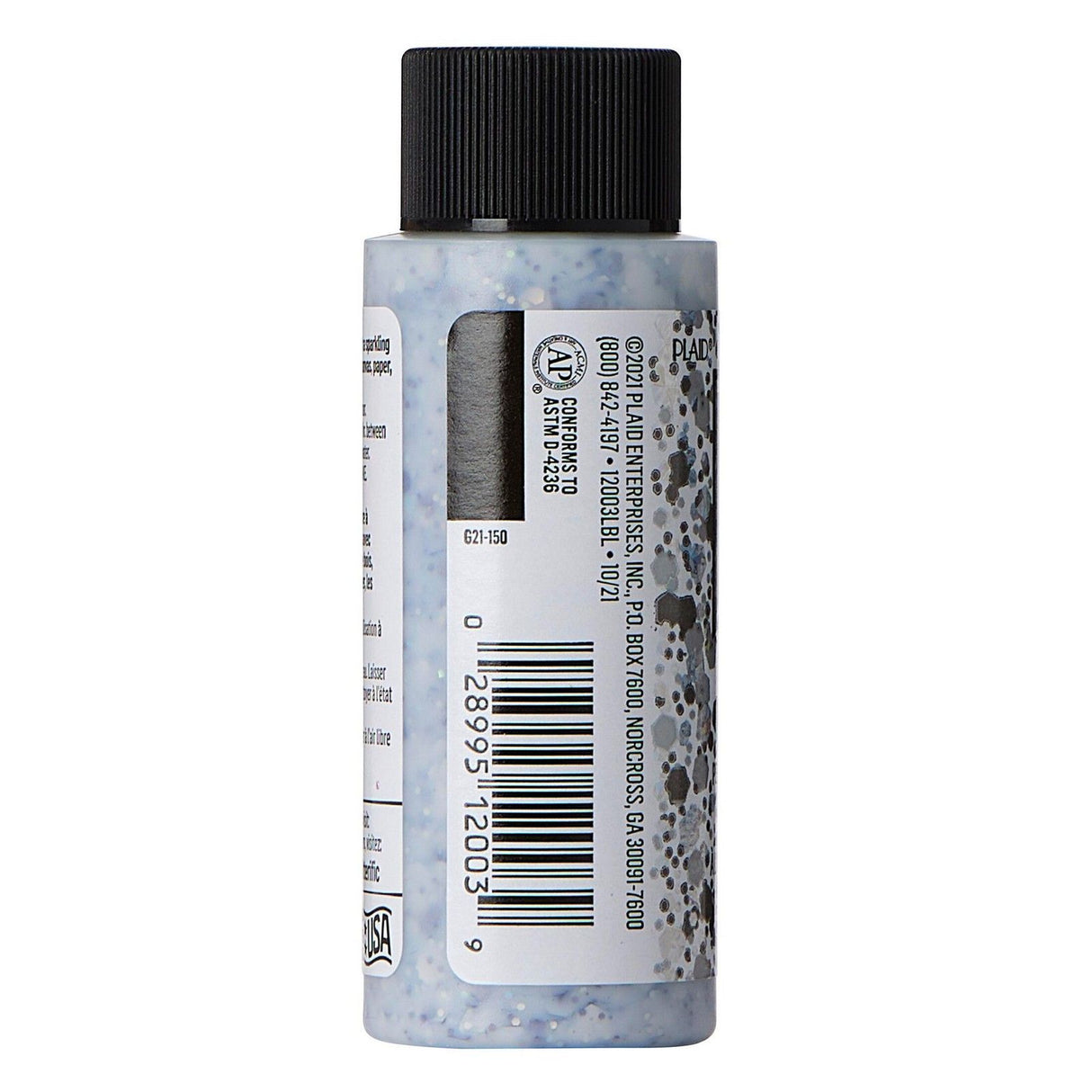 Folkart • peinture acrylique pop scintillante doublure argentée 59ml