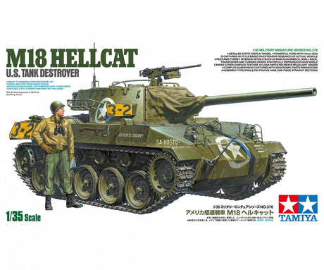Maquette de véhicule militaire Tamiya - 35376 u.s. chasseur de chars M18 Hellcat plastique - 1:35 - maquette