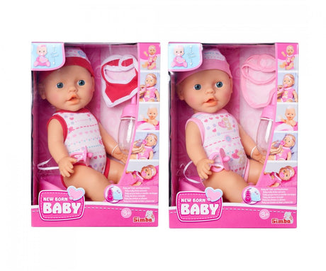 Poupée nouveau-né buvant et faisant pipi simba 30 cm
