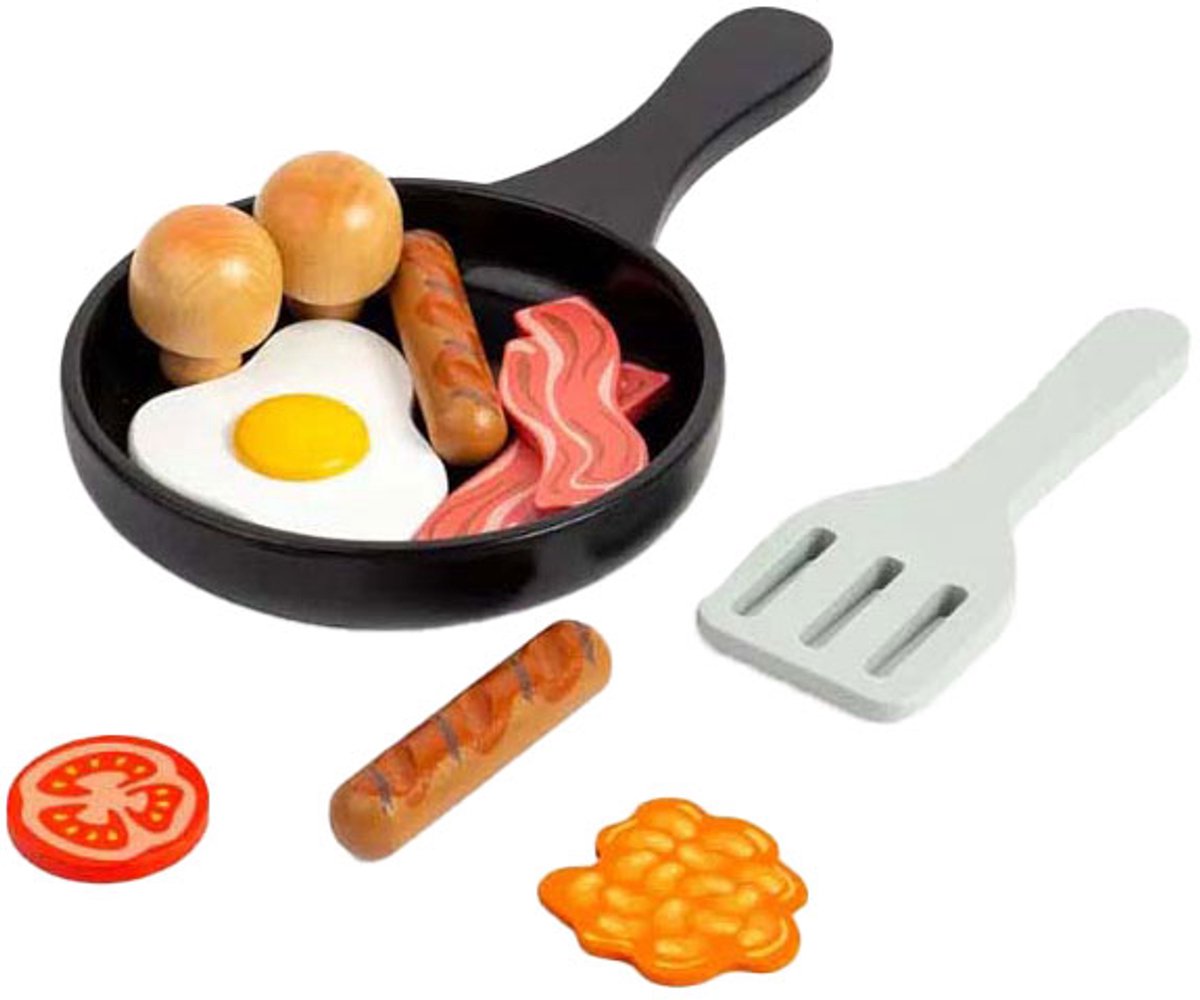 Ensemble de petit-déjeuner en bois Bigjigs, 11 pièces.