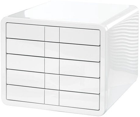 Commode Han - i-box - 5 tiroirs fermés - blanc - ha-1551-12