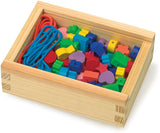 Small foot - perles à enfiler en bois, 84 pièces.