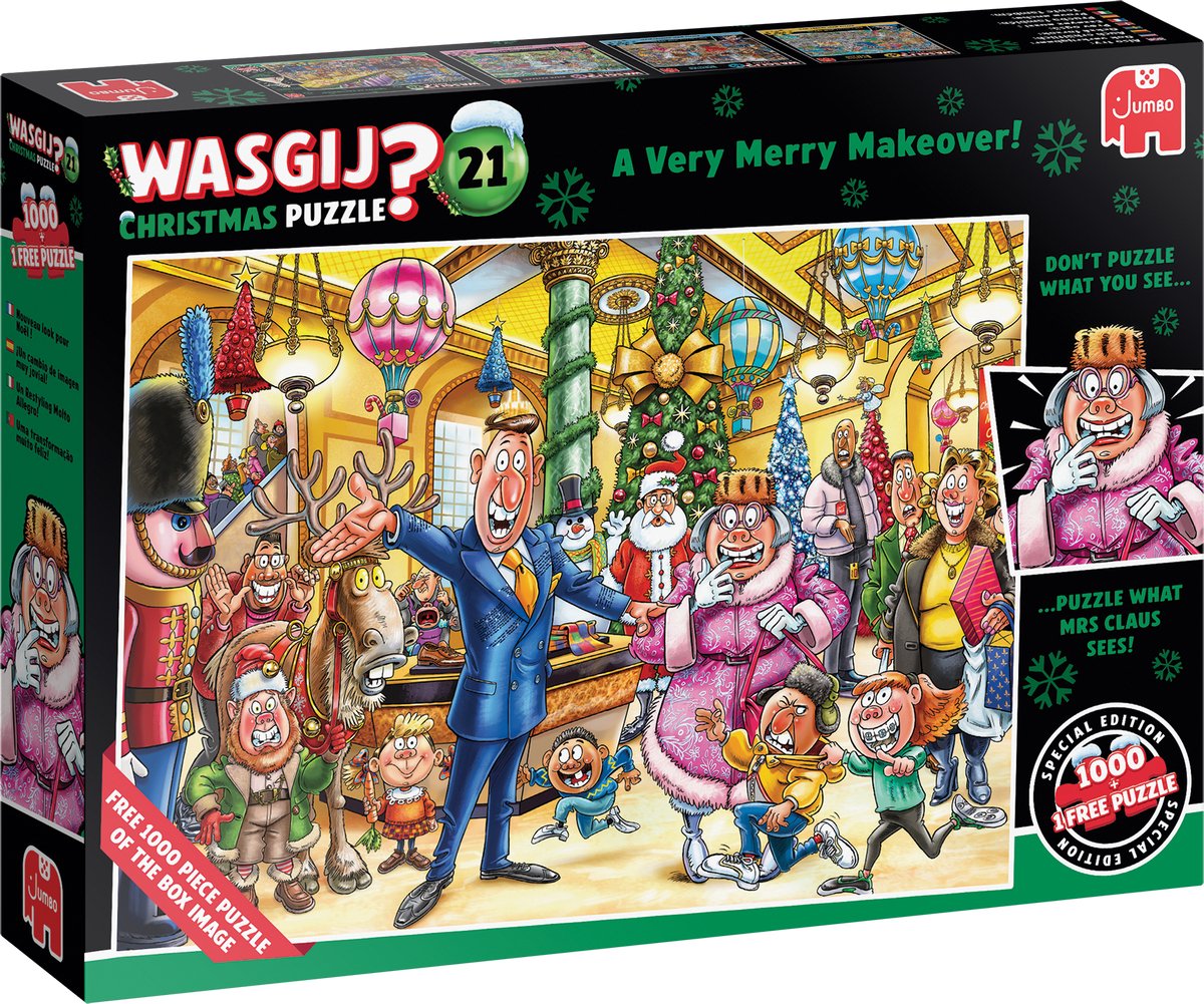 Relooking Jumbo Wasgij Noël 21 ! 2x1000 pièces