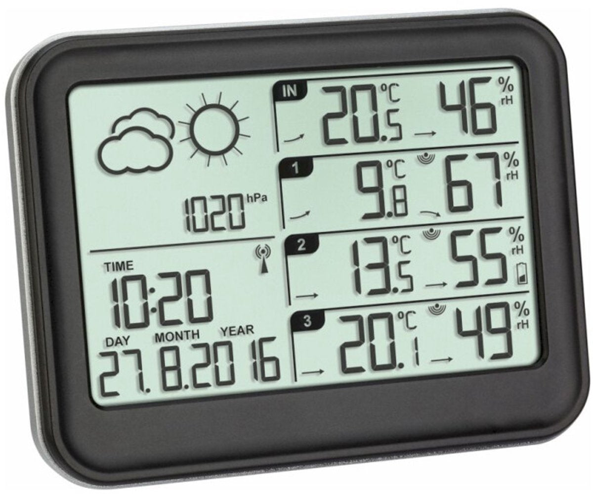 Tfa dostmann view 35.1142.01 station météo sans fil nombre de capteurs max.: 3