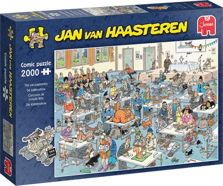 Puzzle Jumbo Jan van Haasteren - L'exposition féline, 2000 pcs.