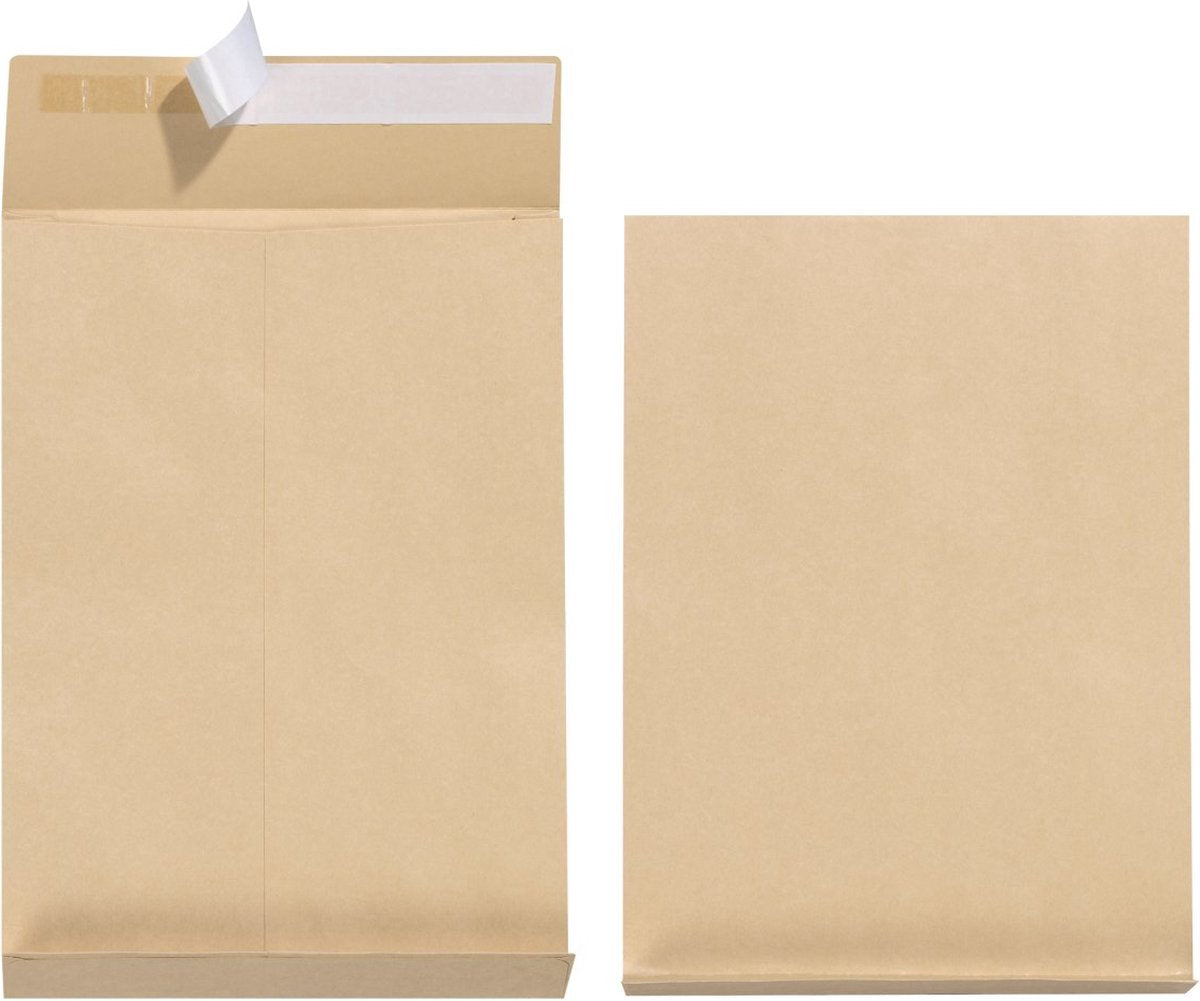 Herlitz dossier d'expédition pliable b4, avec bande adhésive, marron