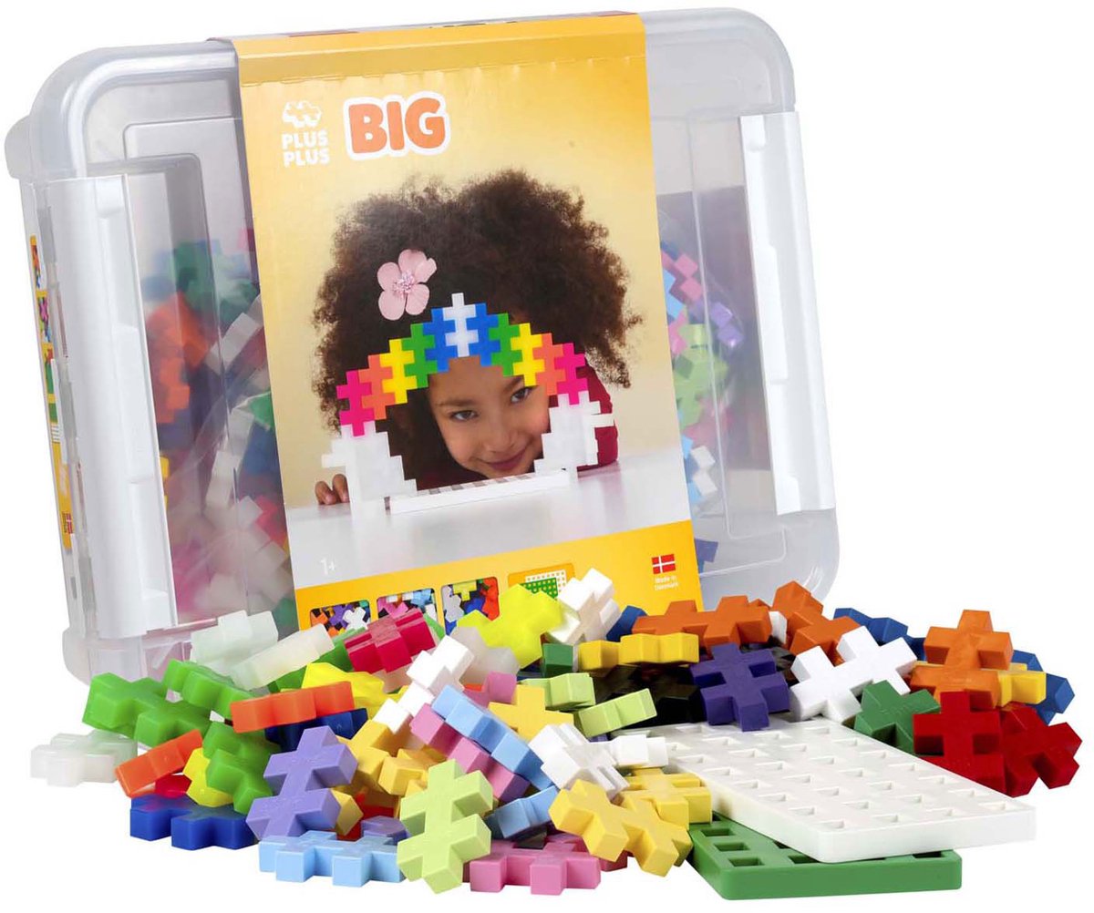 Plus-plus grande boîte de rangement 200 pièces - 3413 - jouets de construction - jouets de construction - ensemble avec blocs de construction - à partir de 1 an