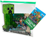 Trousse à crayons en forme de Minecraft remplie