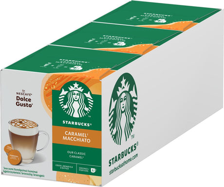 Starbucks by dolce gusto capsules caramel macchiato - 36 tasses à café pour 18 tasses de café