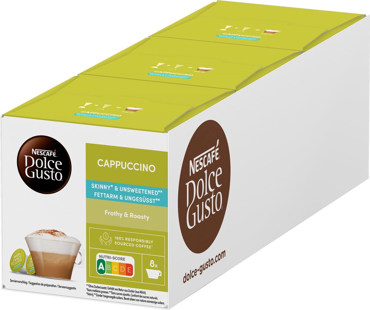 Nescafé dolce gusto capsules cappuccino light - 48 tasses à café pour 24 tasses de café