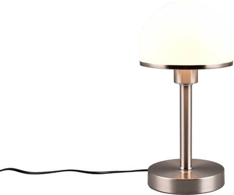Trio joost ii - lampe de table - nickel mat - excl. 1xe27 40w - fonction tactile on off
