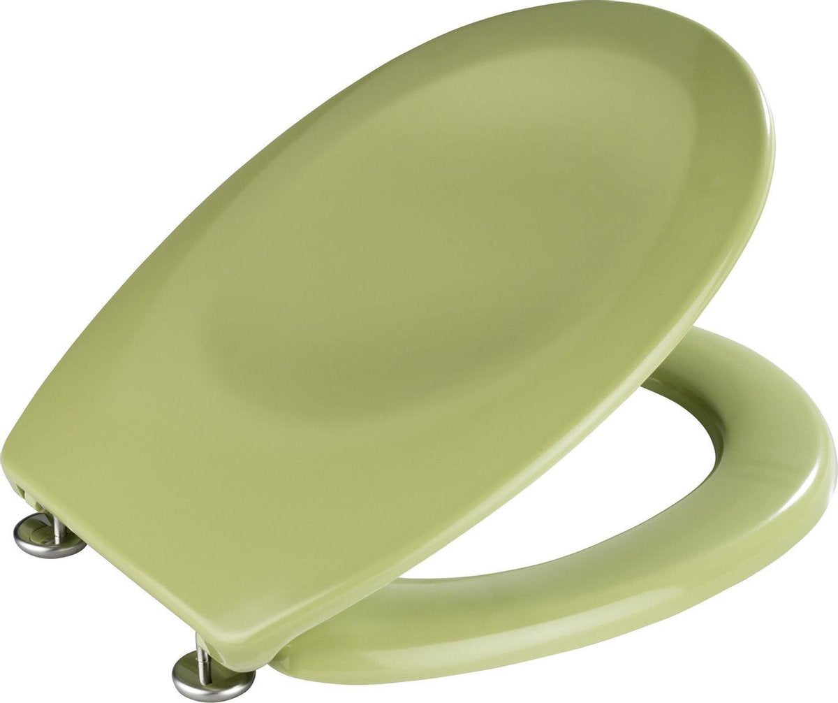 Abattant WC Wenko Bergamo - duroplast antibactérien vert mousse - charnières en acier inoxydable - abattant WC - abattant WC - vert