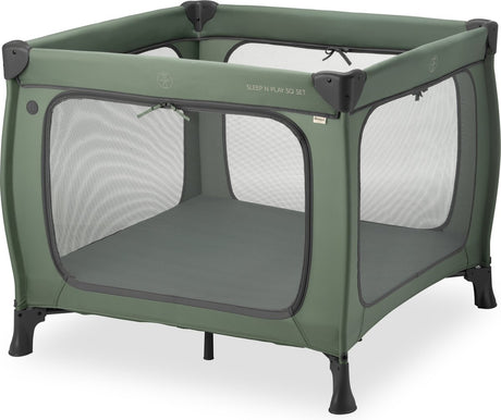 Hauck sleep n play sq set - lit de camping - passage extra large - vert foncé