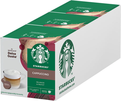 Starbucks by dolce gusto capsules cappuccino - 36 tasses à café pour 18 tasses de café