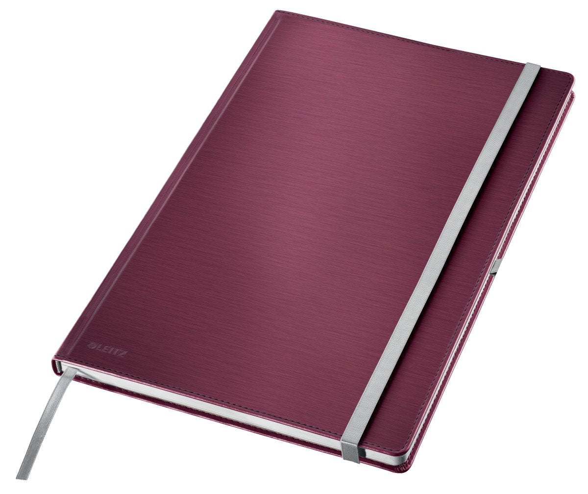 Carnet de style Leitz A4 ligné - avec couverture rigide - papier 100 grammes - rouge grenat